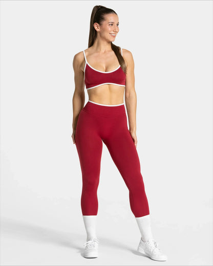 Women's Seamless Gym Solid Color Sports Pants White Edge Waist Tight High Waist Hip Lifting Yoga Pants Running Exercise Pants