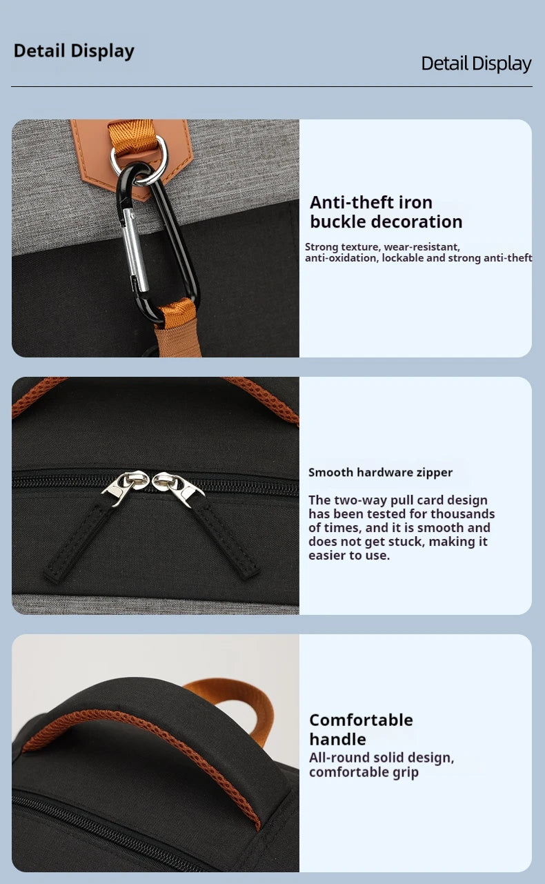 Multi purpose travel backpack with shoe compartment