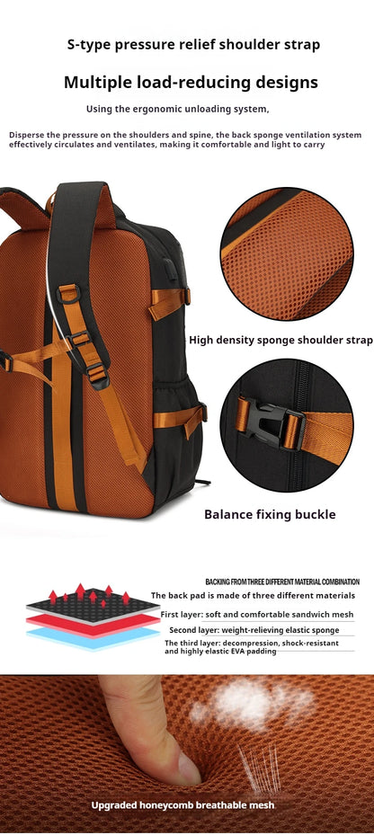 Multi purpose travel backpack with shoe compartment