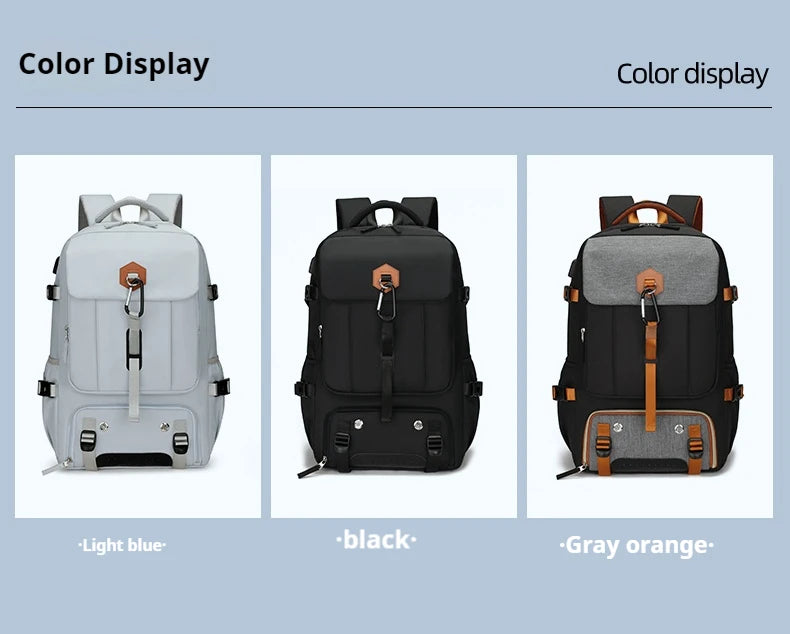 Multi purpose travel backpack with shoe compartment