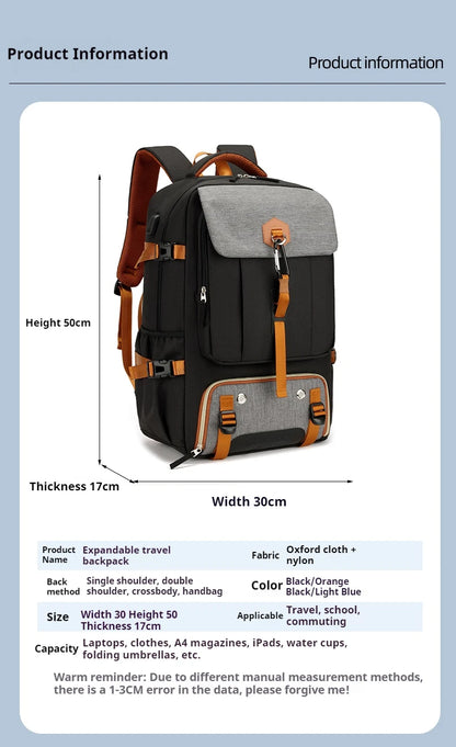 Multi purpose travel backpack with shoe compartment