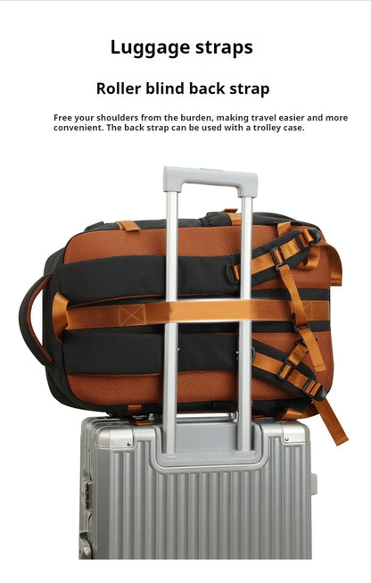 Multi purpose travel backpack with shoe compartment