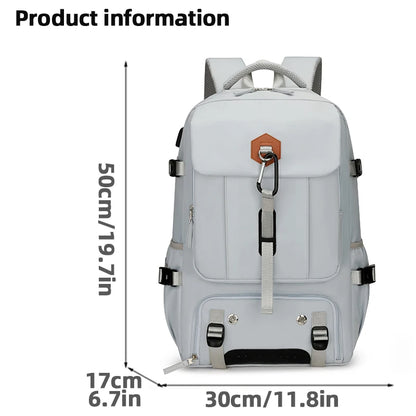 Multi purpose travel backpack with shoe compartment