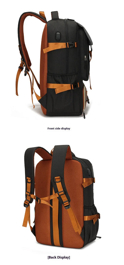 Multi purpose travel backpack with shoe compartment