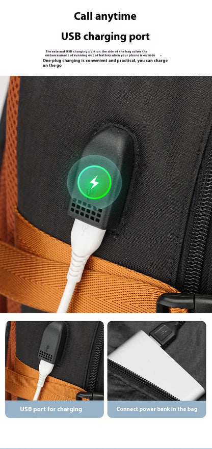 Multi purpose travel backpack with shoe compartment