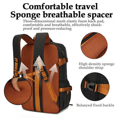 Multi purpose travel backpack with shoe compartment