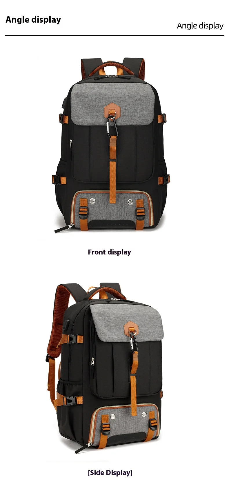 Multi purpose travel backpack with shoe compartment