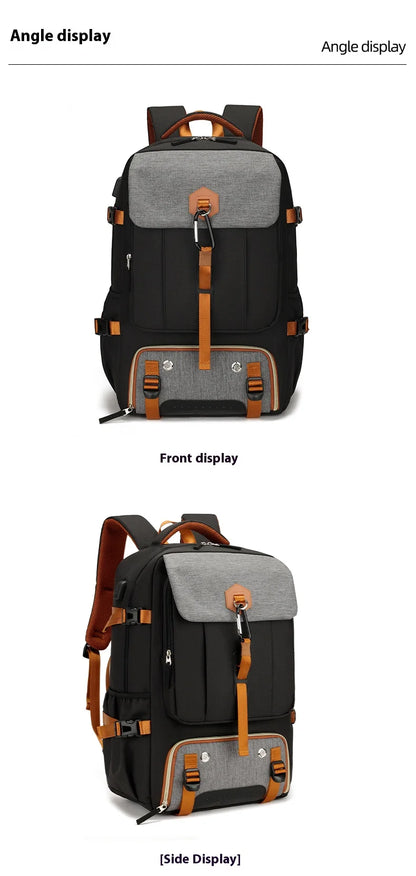 Multi purpose travel backpack with shoe compartment